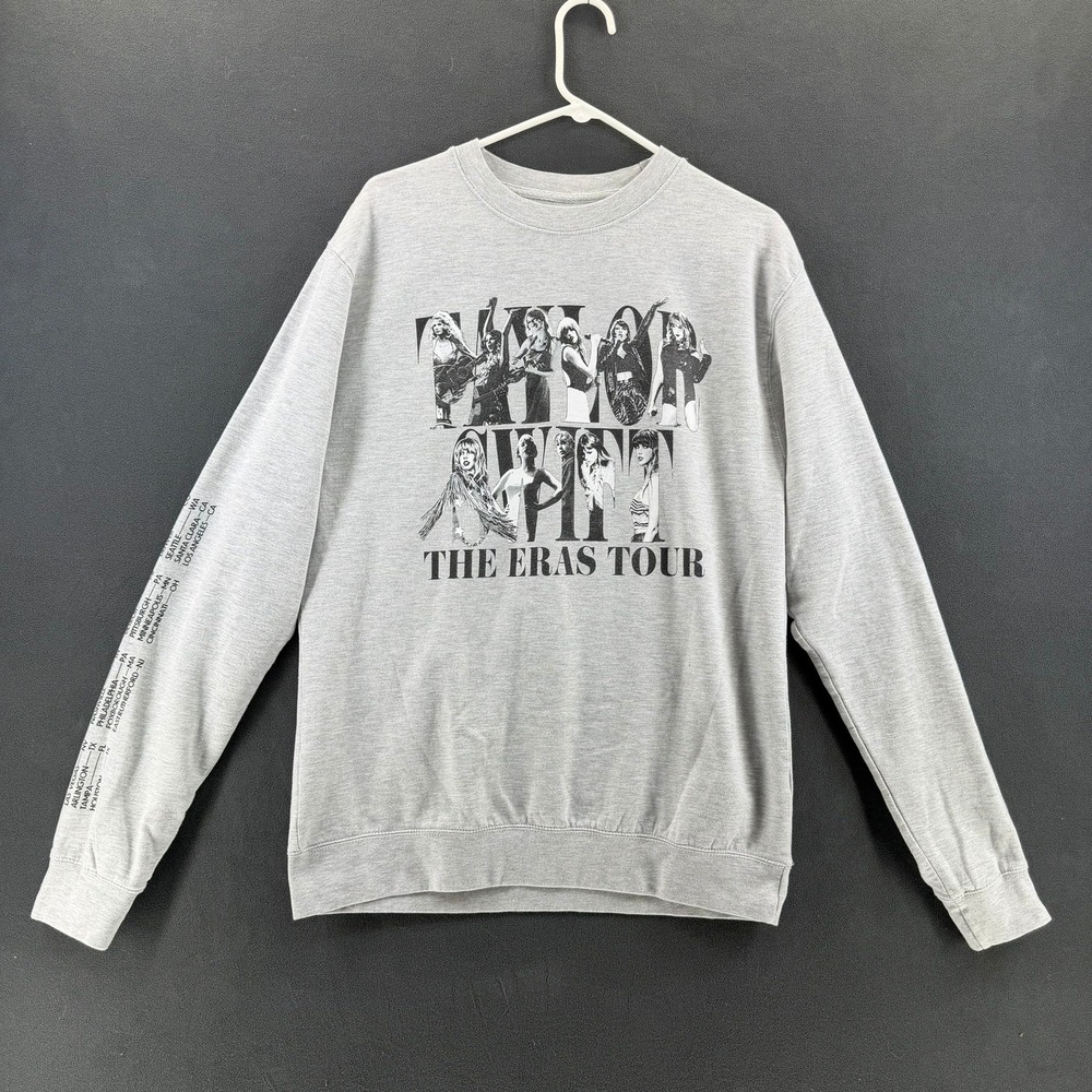 Taylor Swift The Eras Tour 2023 Concert Merchandise Gray Sweatshirt Mens Large